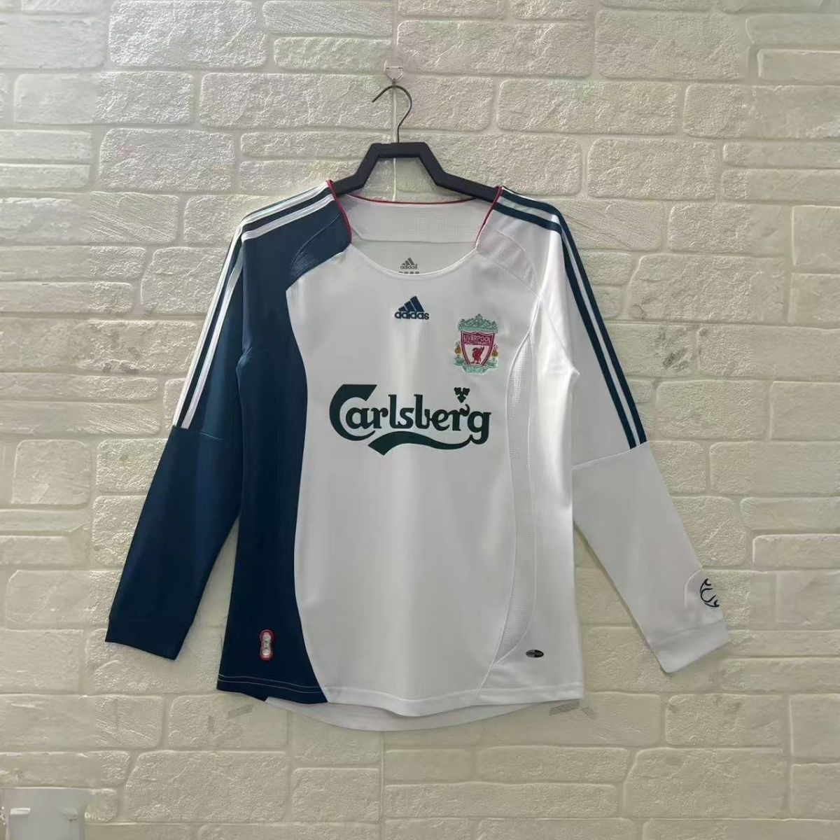 2006/2008 Manches Longues Retro Liverpool Maillot Extérieur Football 1:1 Qualité Thaï