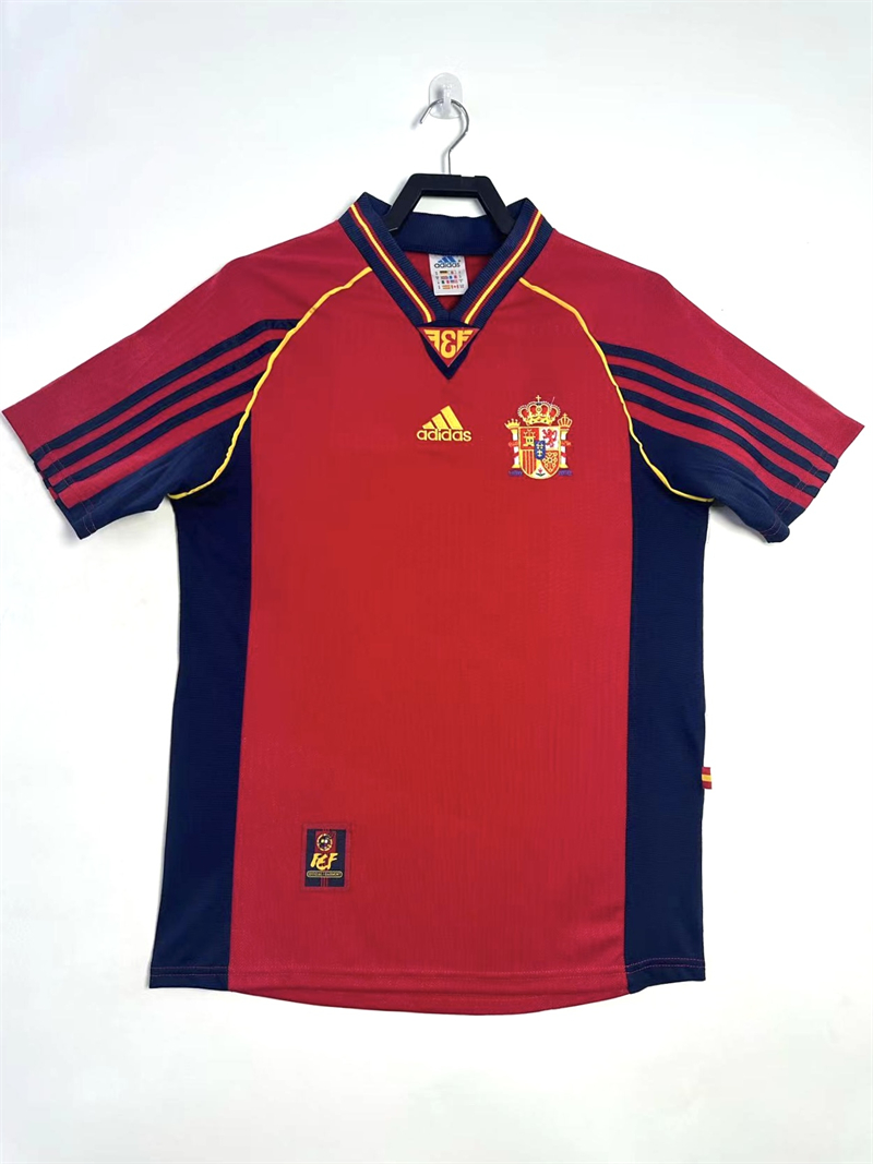 1998 Retro Spain Home Soccer Shirt AAA fan-grade
