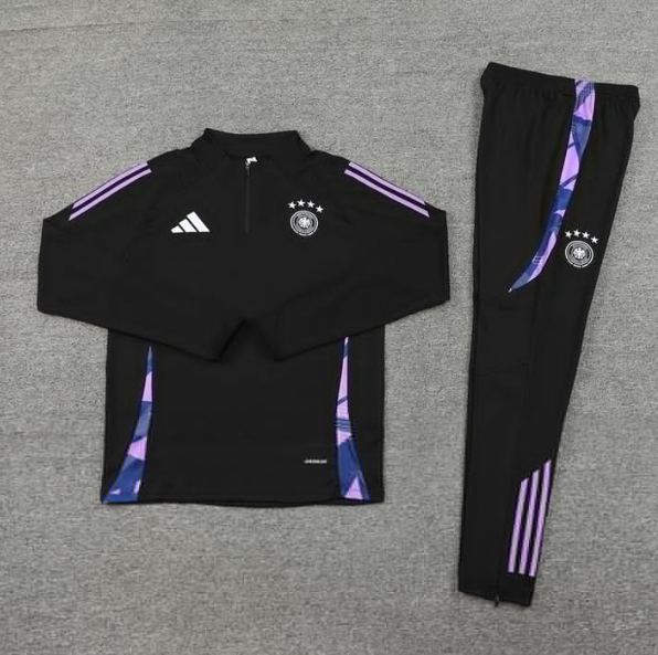 2026 Germany Half-Pull Training Suit Black Jersey Set