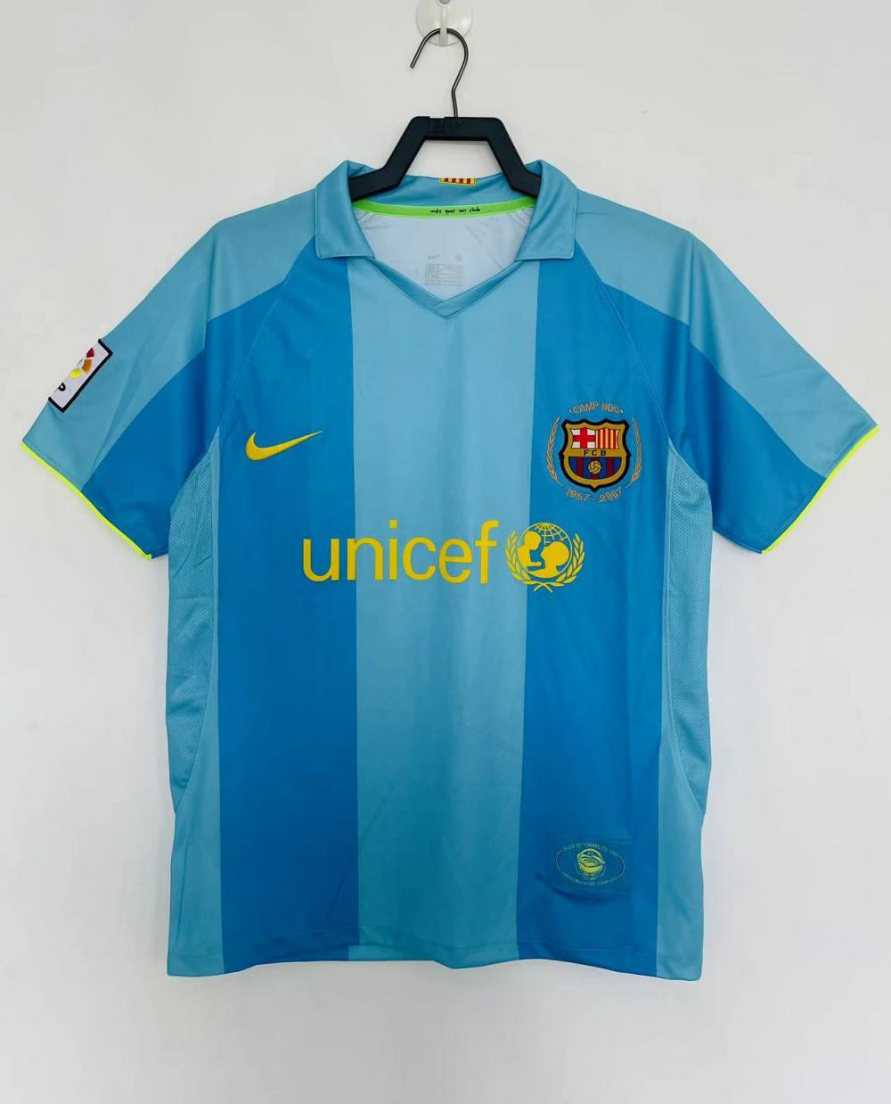 2007/2008 Maillot de Football Extérieur Rétro Barcelona Qualité Thaï