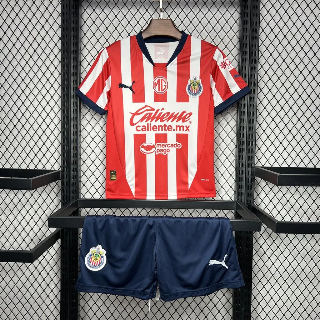 2024/2025 Chivas Home Soccer Jersey AAA fan-grade Kids Size