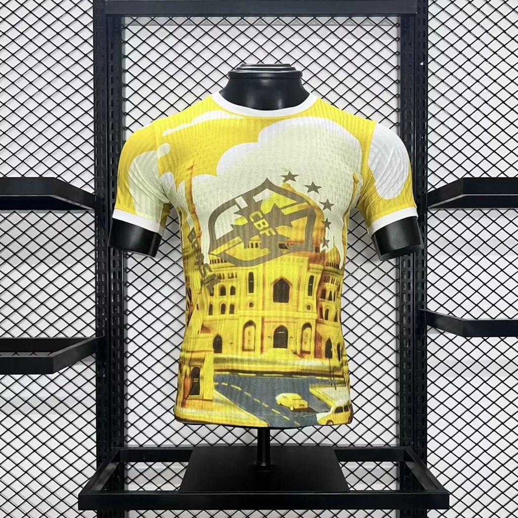 2024-2025 Version Joueur Brésil Jaune Édition Spéciale Maillot Qualité Thaï