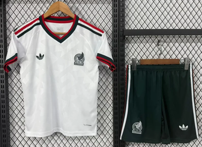 2026 Mexiko Nationalmannschaft Auswärts Fußballtrikot 1:1 Thai-Qualität Kindergröße