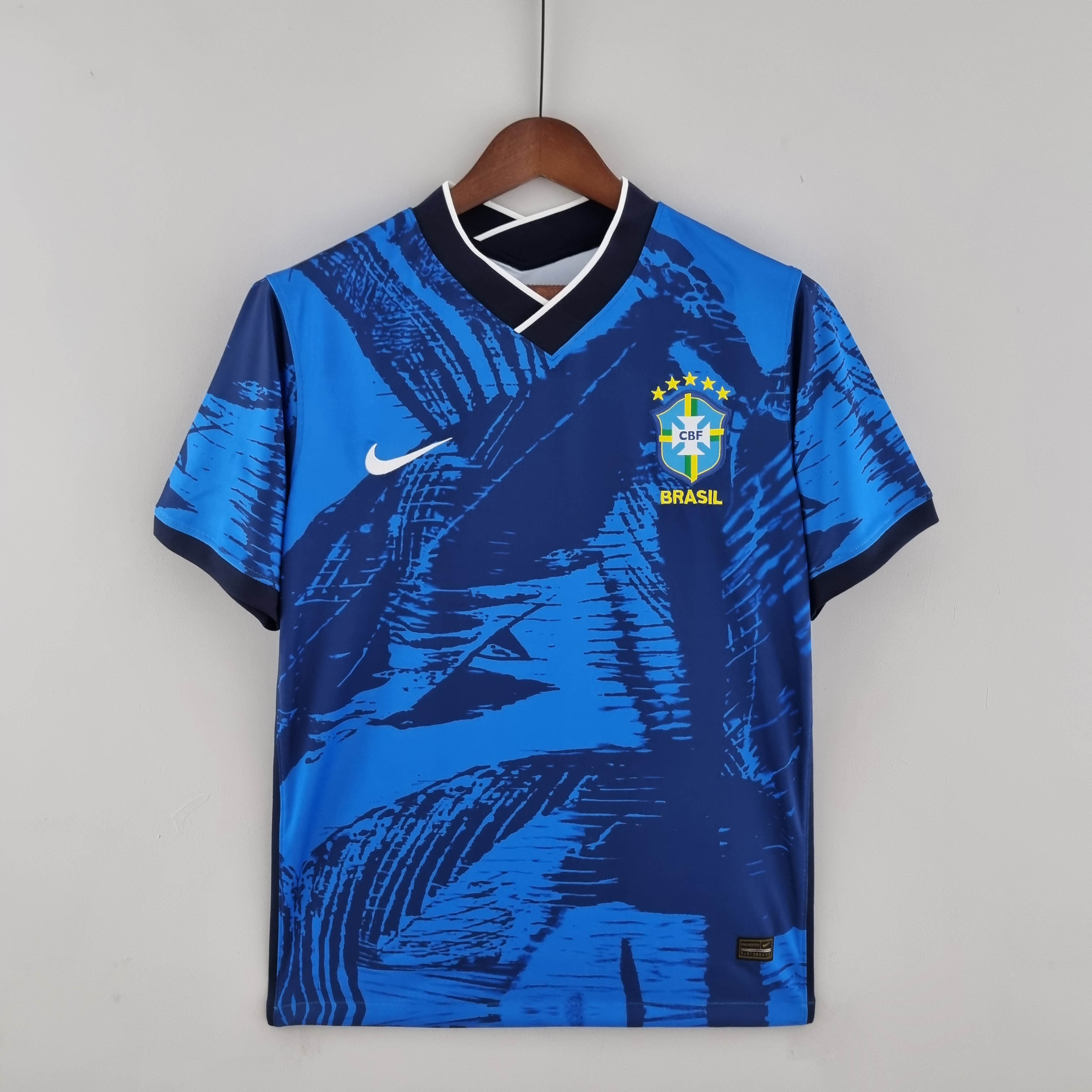 2022 Brazil Classic Blue Soccer Jersey — main view