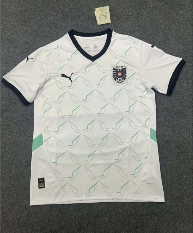 2024 Camisa de Futebol Fora de Casa Seleção Áustria AAA qualidade fã