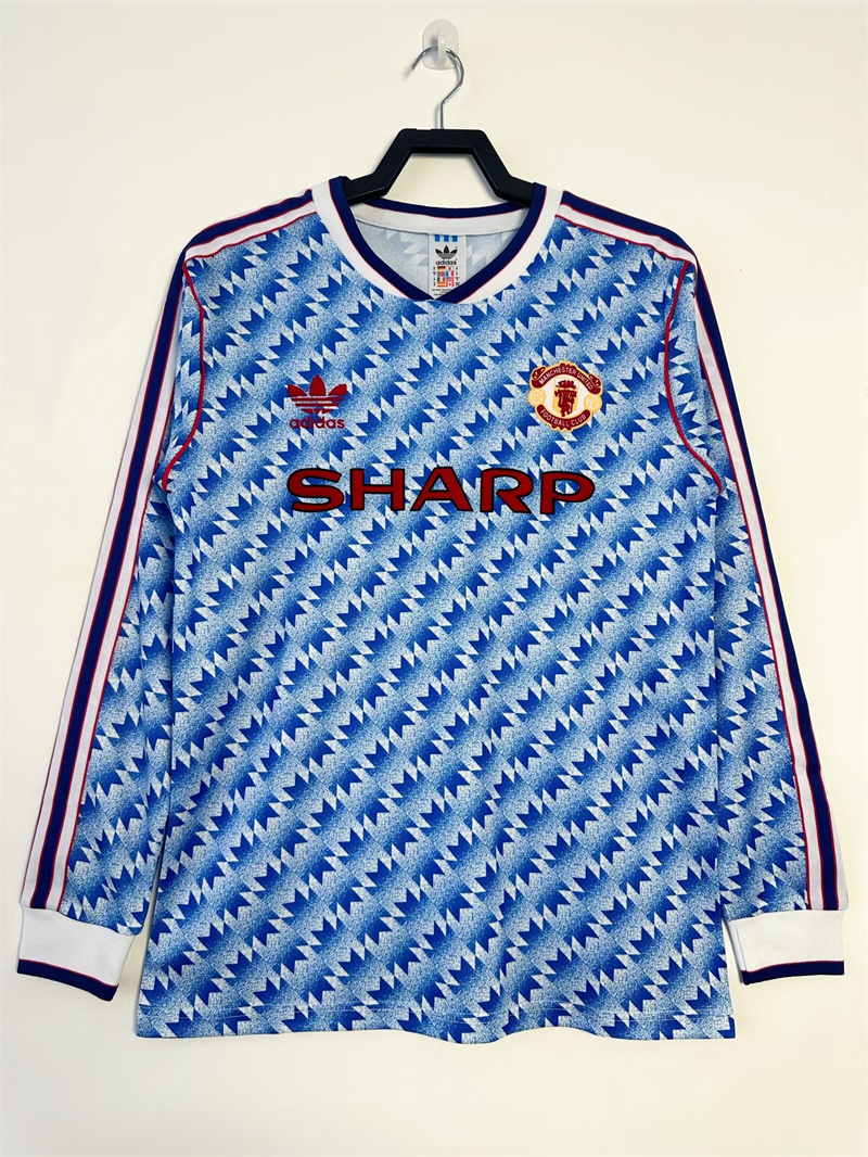 1990/1992 Retro Long Sleeves Manchester United Away Football Shirt AAA fan-grade