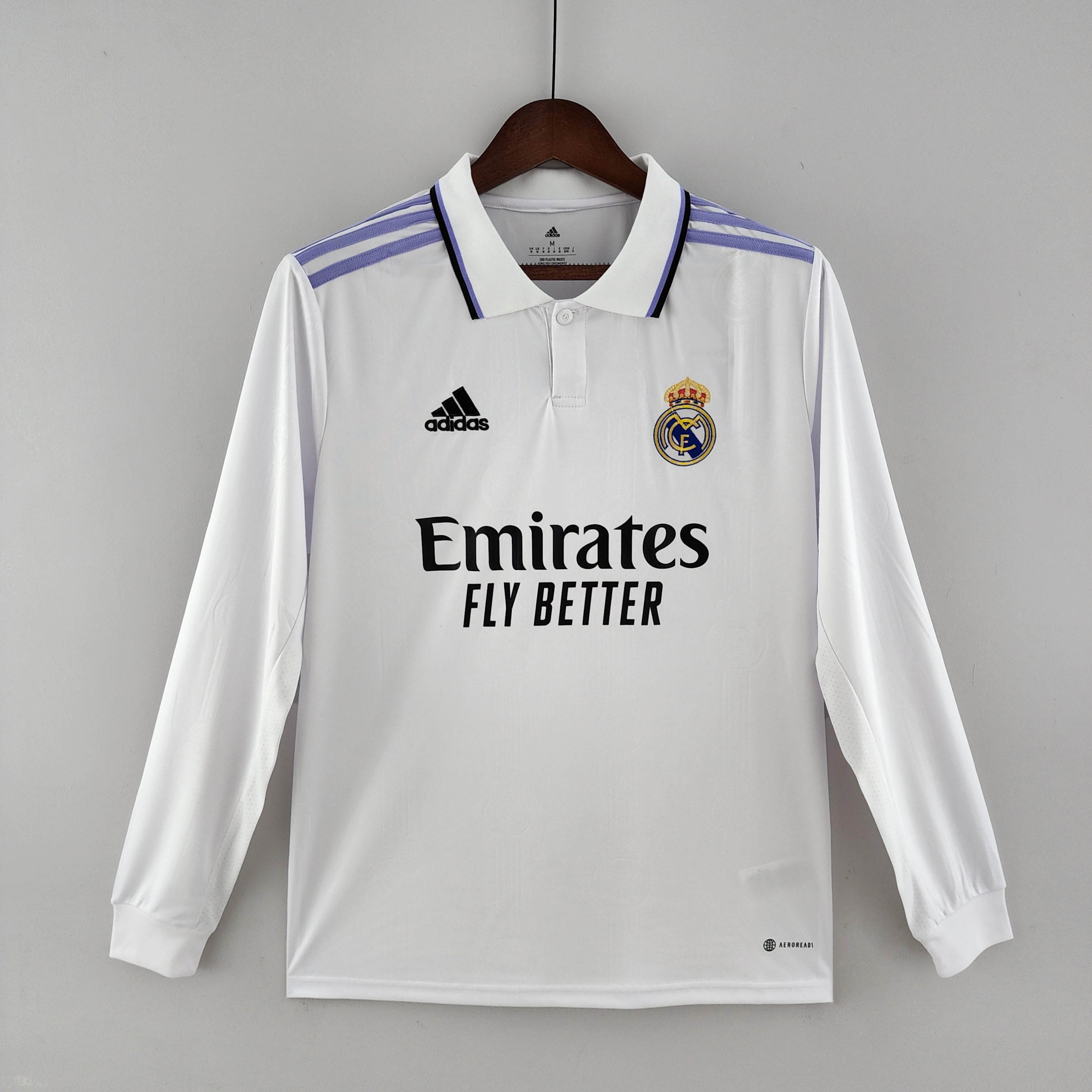 2022/2023 Long Sleeve Real Madrid Home Jersey — main view