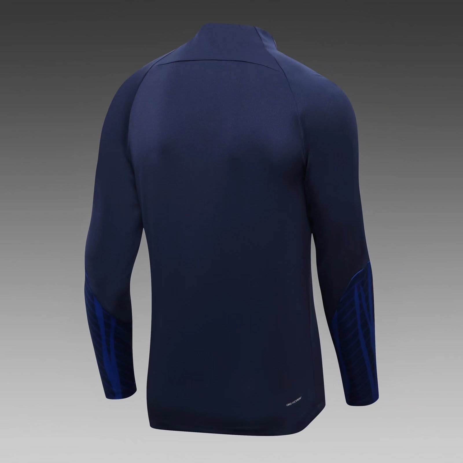 Conjunto de Camisa de Futebol Azul Real França Treino Meia Puxada 2022 — view 4