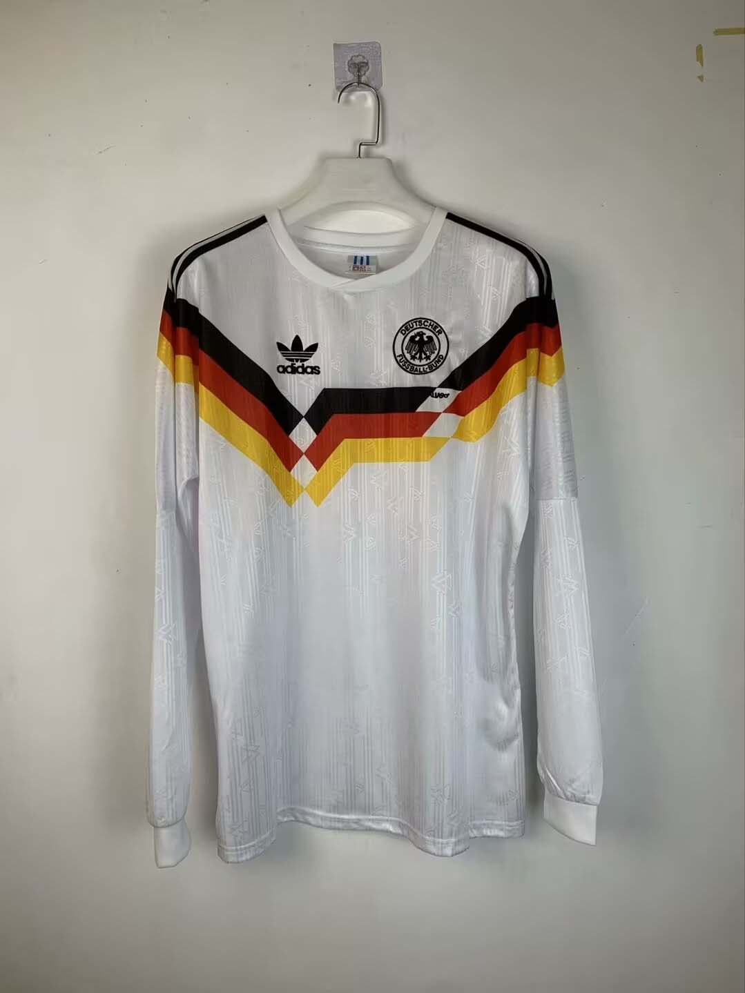 1990 Retro Long Sleeve Germany Home Football Shirt AAA fan-grade