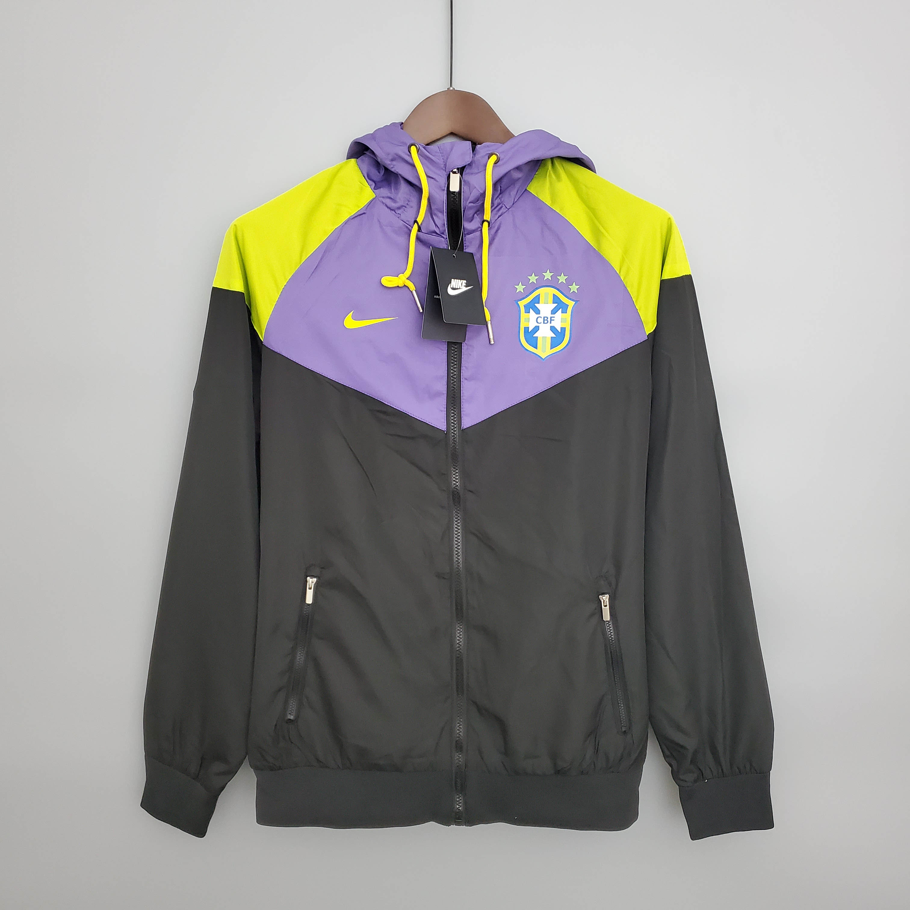 Brazil National Team Windbreaker Purple-Black — main view