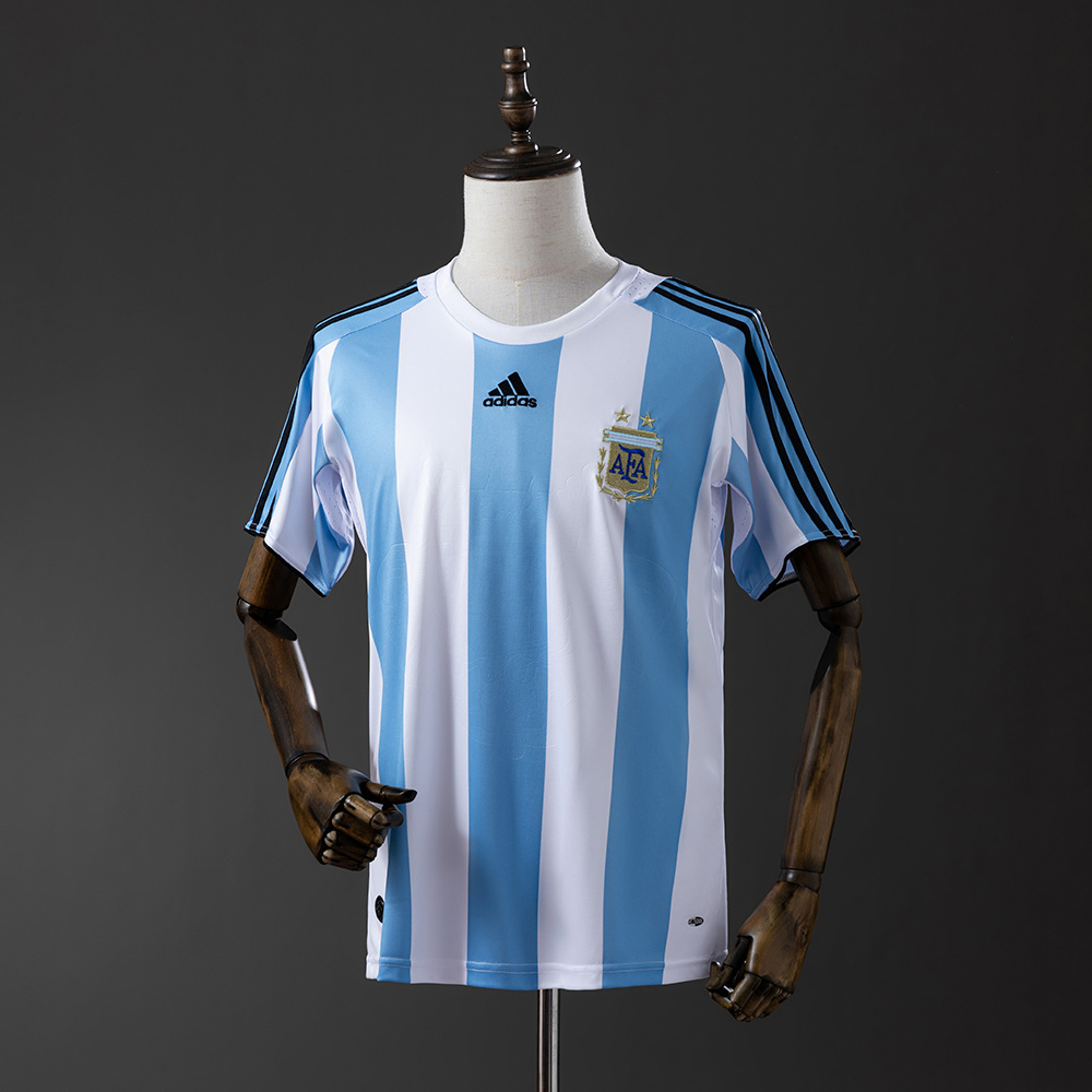 2008/2010 Retro Argentina Local Camiseta AAA calidad aficionado