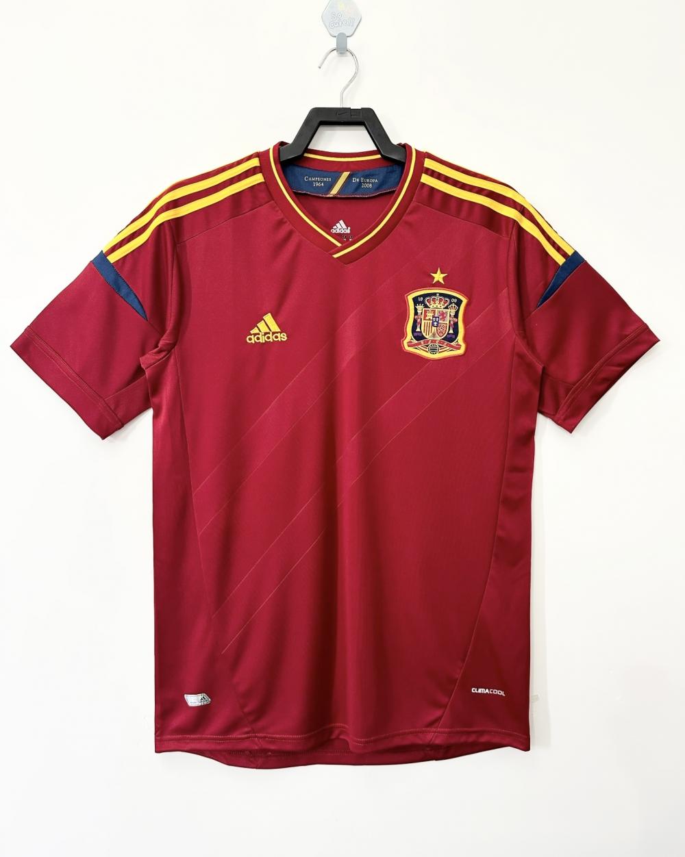 2012 Retro Spain Home Soccer Shirt — main view