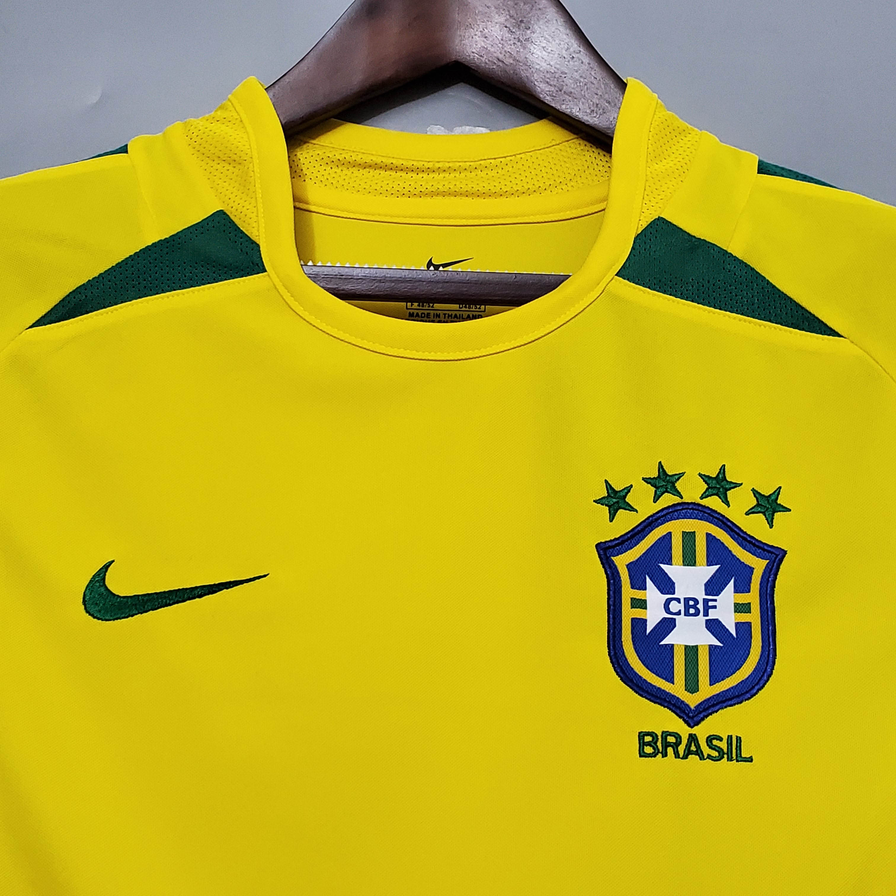 2002 Retro Brazil Soccer Jersey Home — view 3