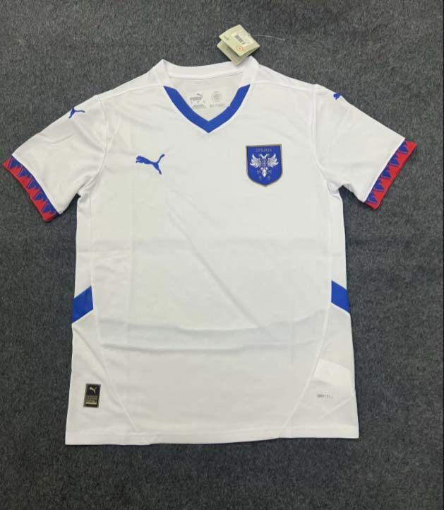 Camisa Sérvia Seleção Visitante 2024 Futebol Qualidade Tailandesa