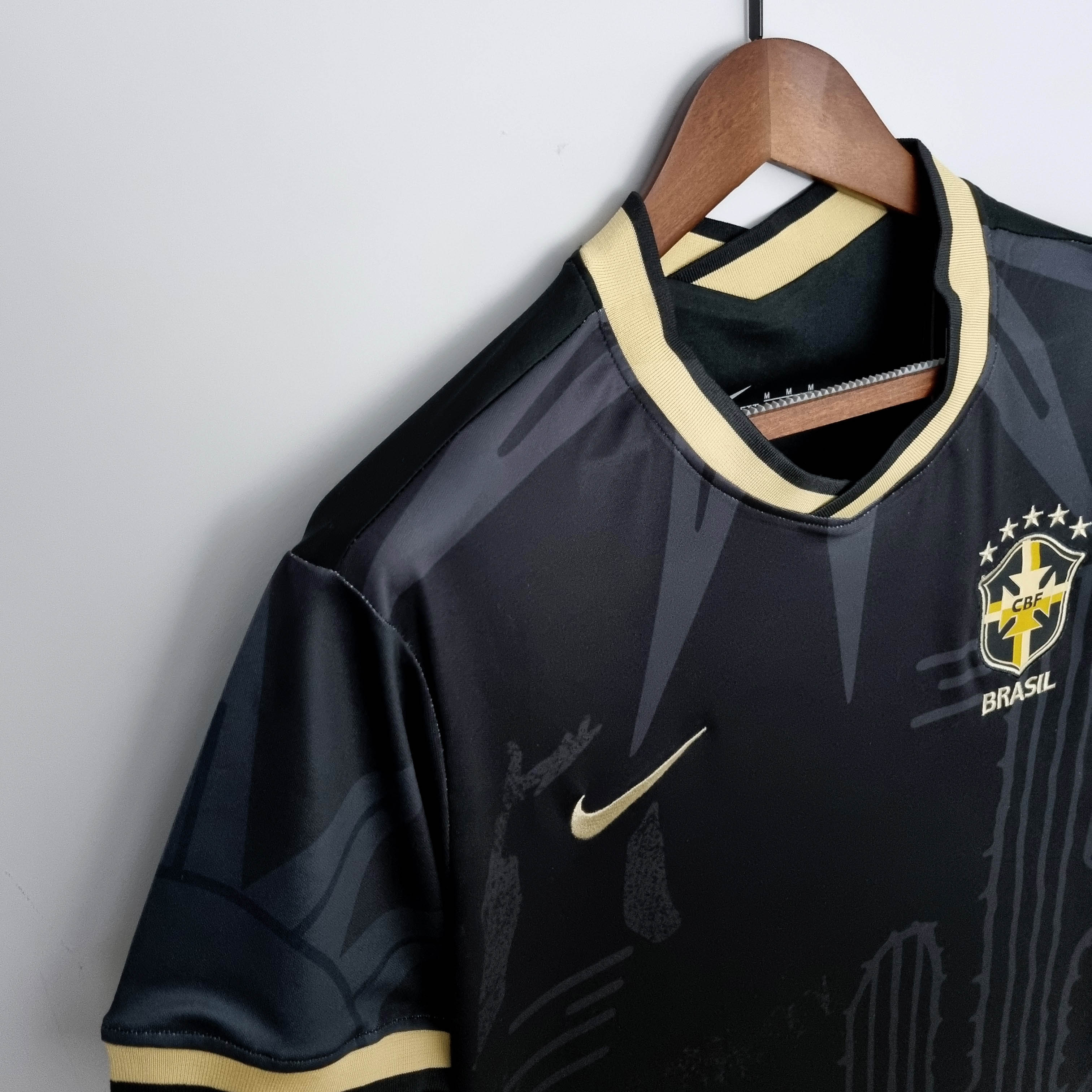 2022 Brazil Special Edition Black Soccer Jersey — view 6