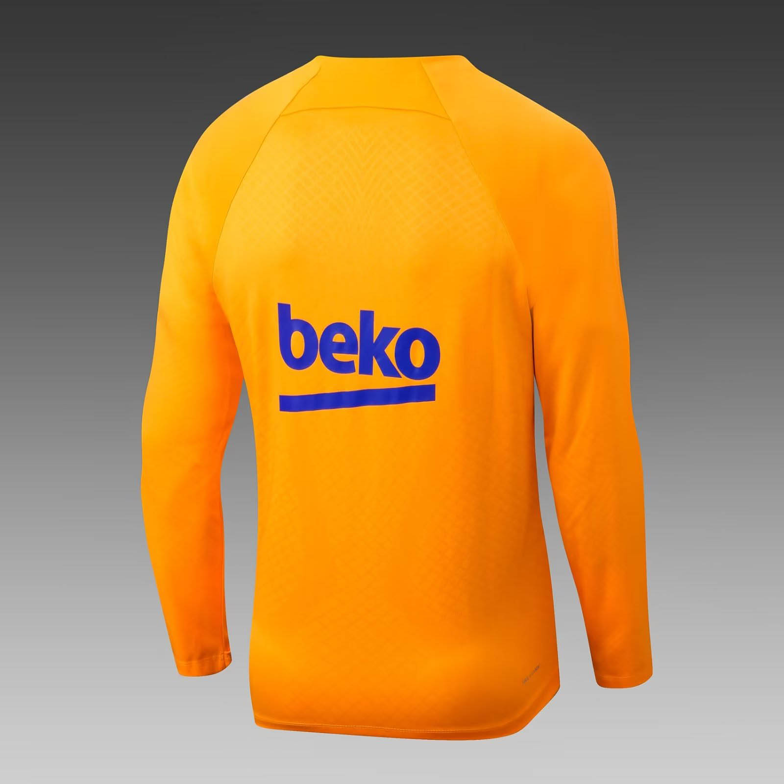 2022/2023 Barcelona Half-Pull Training Suit Yellow Jersey Set — view 4