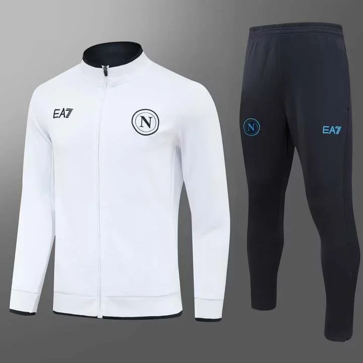 2024 Napoli Long Zipped Jacket white Football Shirt AAA fan-grade Set