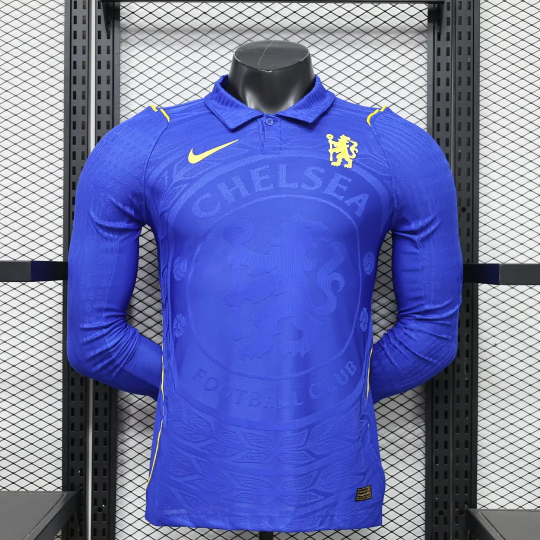 2026/2027 Manga Larga Versión Jugador Chelsea Local Camiseta de Fútbol 1:1 Calidad Tailandesa