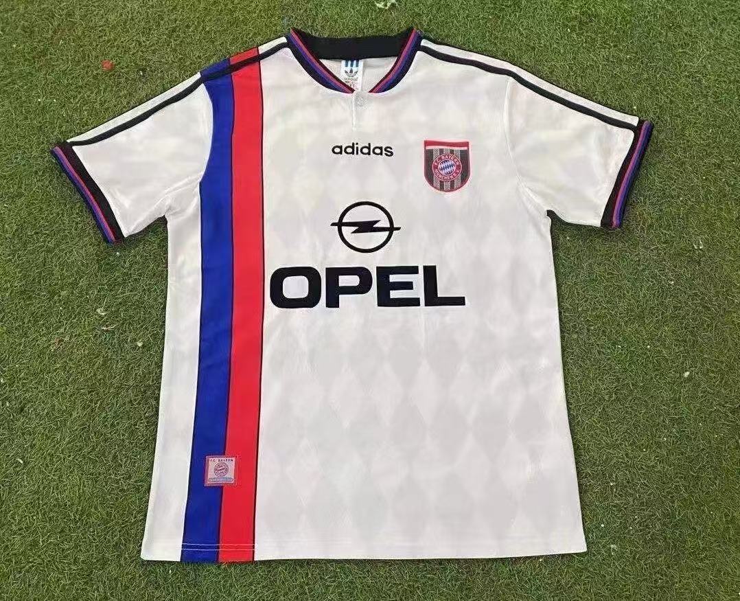 1995/1996 Retro Bayern Munich Equipación Visitante Camiseta de Fútbol Calidad Tailandesa