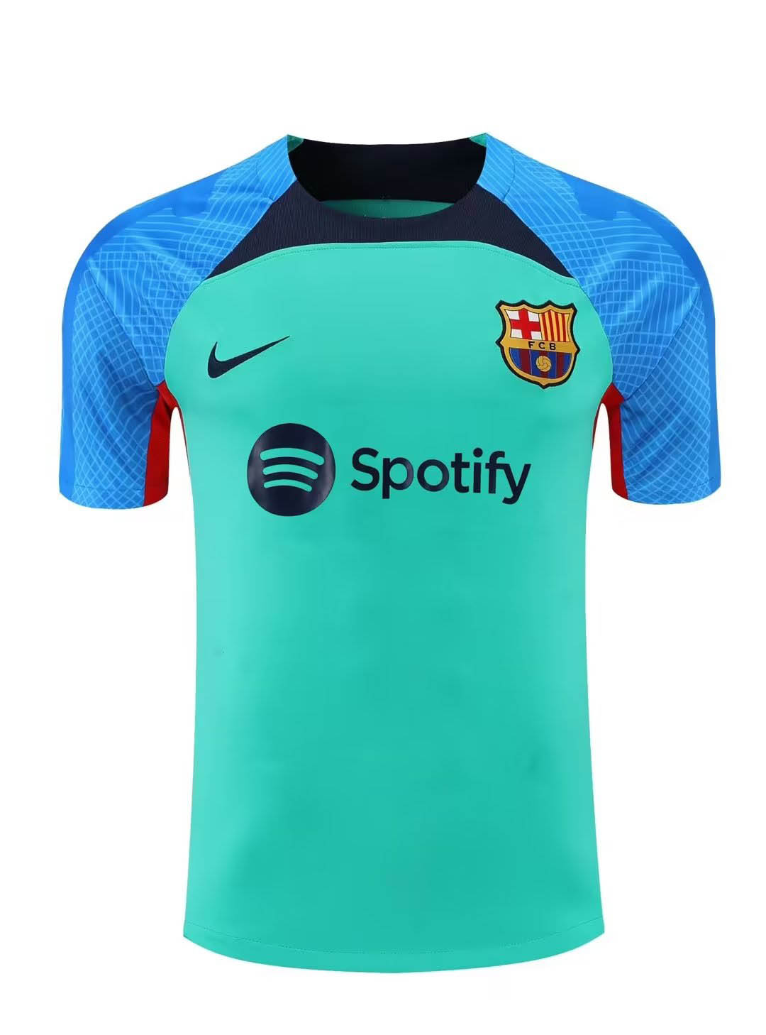 2022/2023 Barcelona Jersey Training Wear Green Blue — main view
