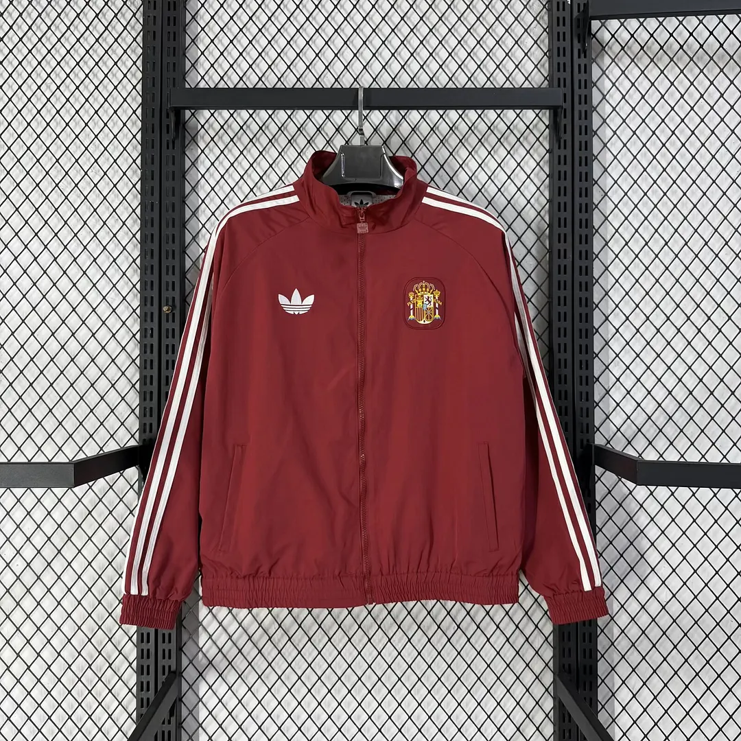 2026 Spain National Team Windbreaker Crimson Football Jersey1:1 Thai Quality