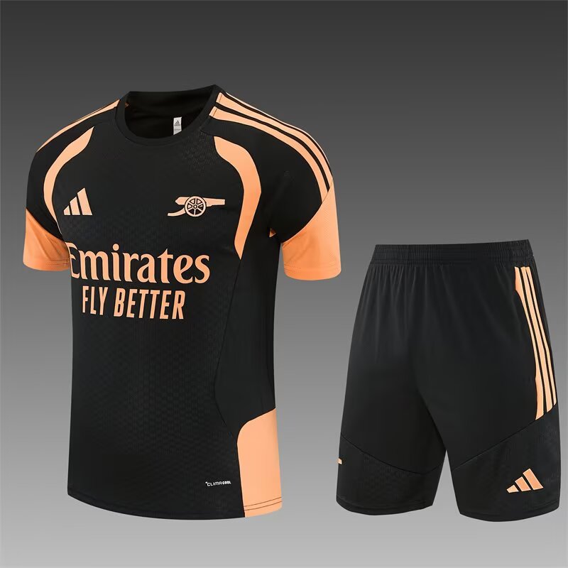 2026/2027 Arsenal Training Suit Orange Black Football Jersey 1:1 Thai Quality