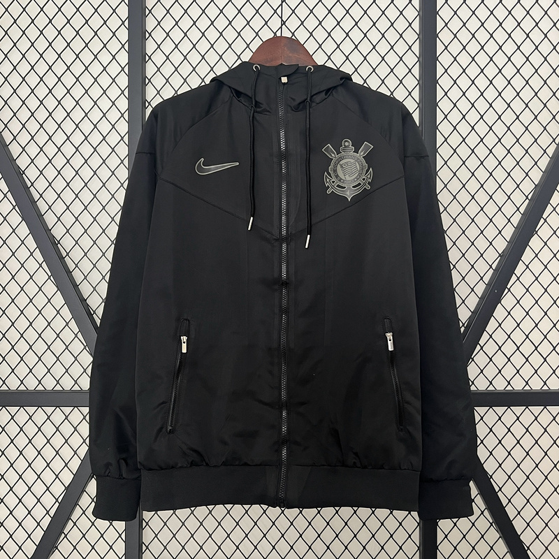 2024 Corinthians Windbreaker Black — main view