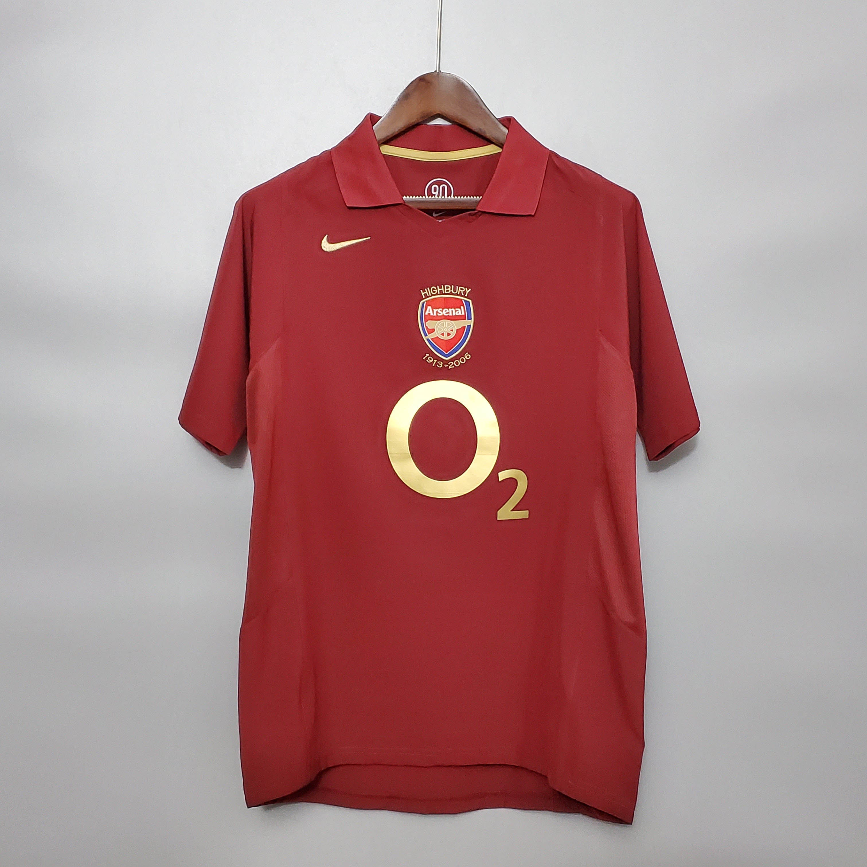 Camisa de Futebol Retro Arsenal Home 2005/2006 Qualidade Tailandesa