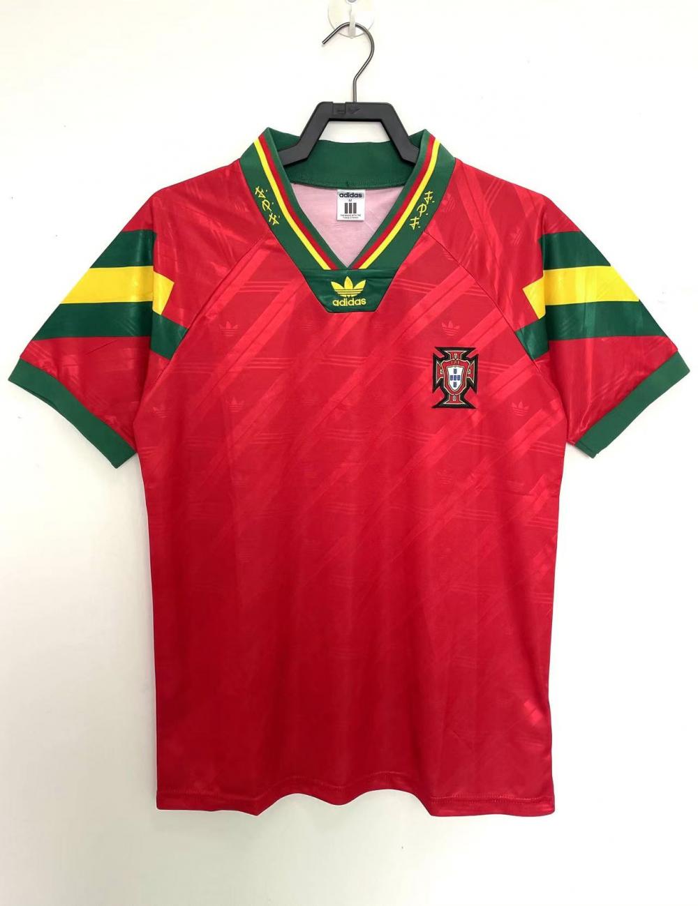 1992-1994 レトロ Portugal ホーム フットボールシャツ タイ品質