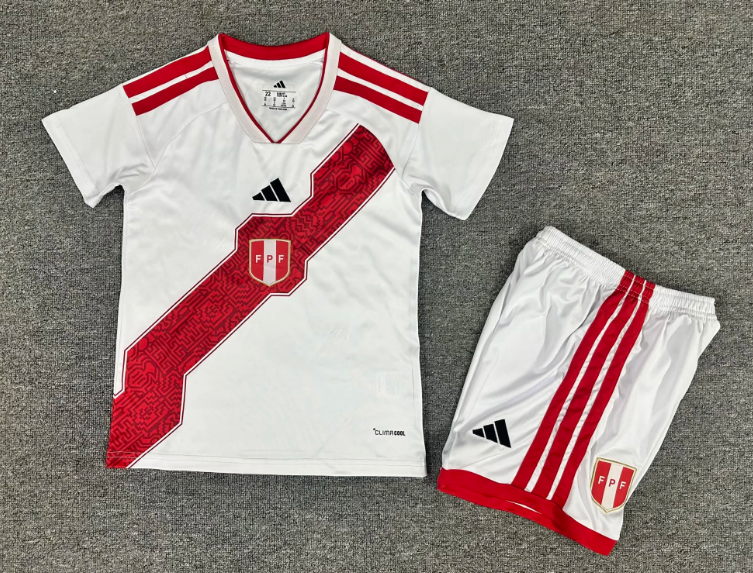 Camiseta Local de la Selección de Perú 2026 Calidad Tailandesa Talla Infantil