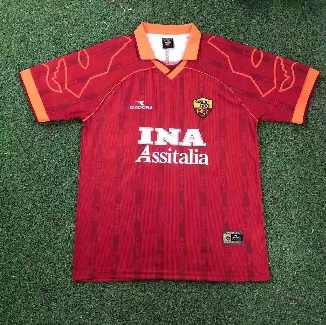 1999/2000 Retro Roma Home Soccer Jersey — main view