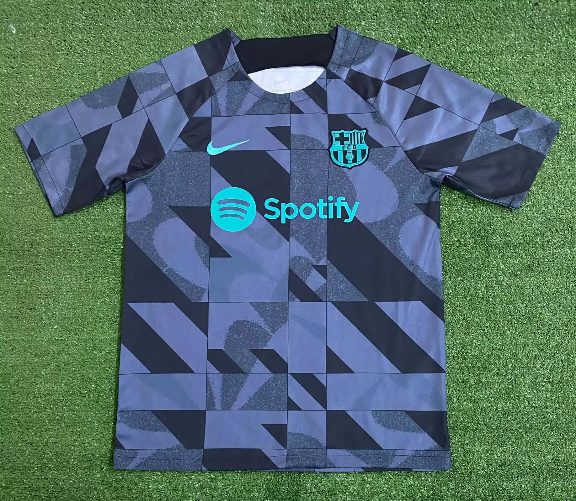 2023/2024 Barcelona Training Wear Gray Jersey — main view