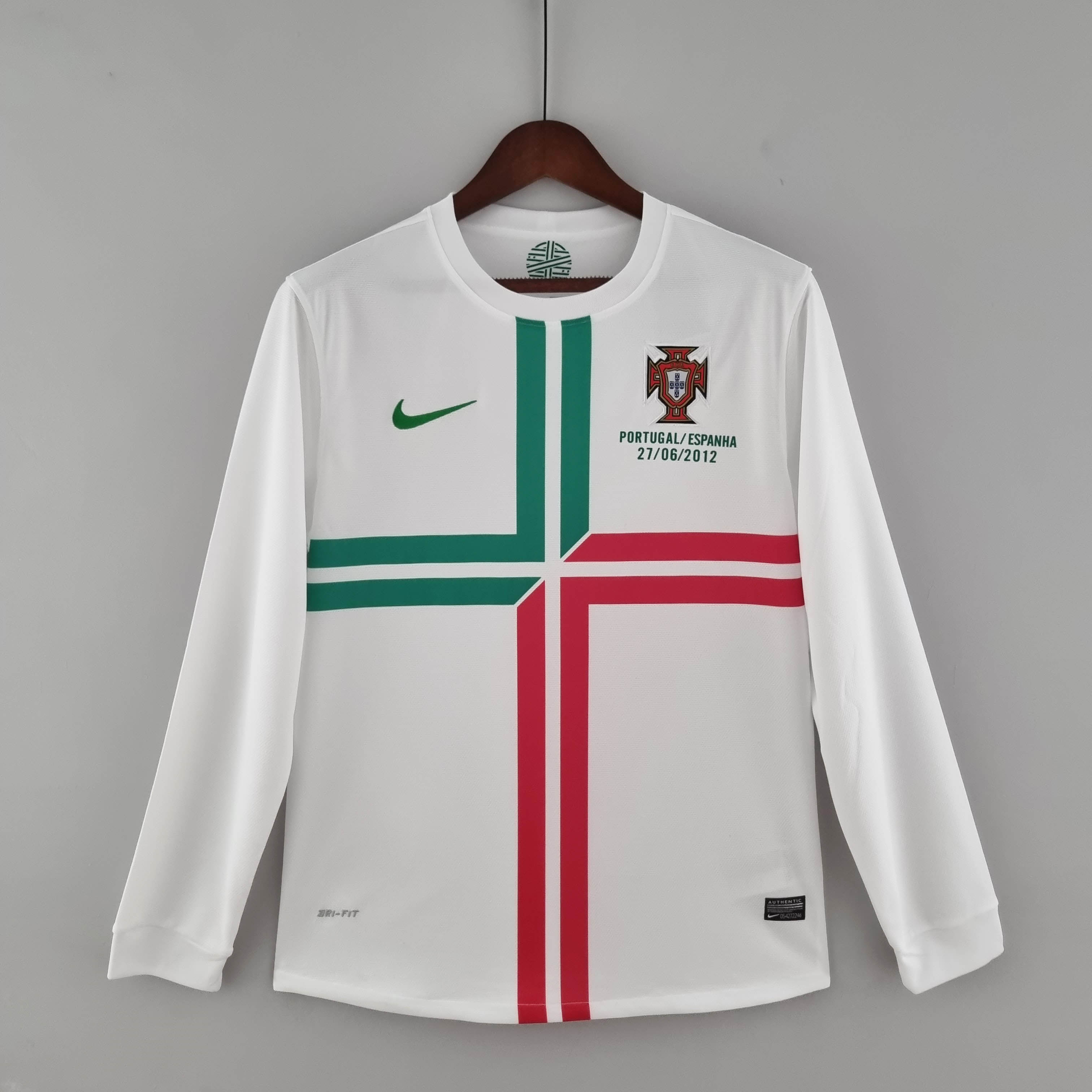 2012 Retro Long Sleeve Portugal Away Football Shirt — main view