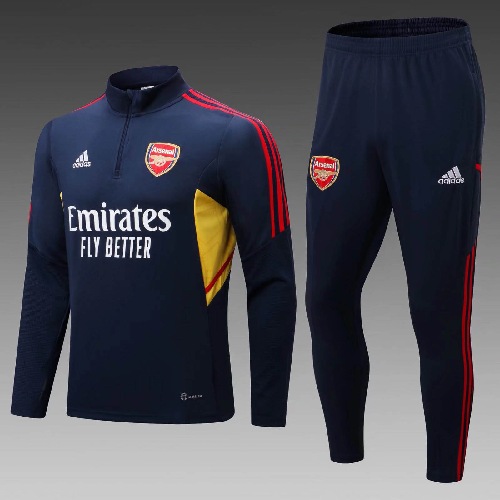 2022/2023 Arsenal Half-Pull Training Suit Royal Blue Football Shirt AAA fan-grade Set
