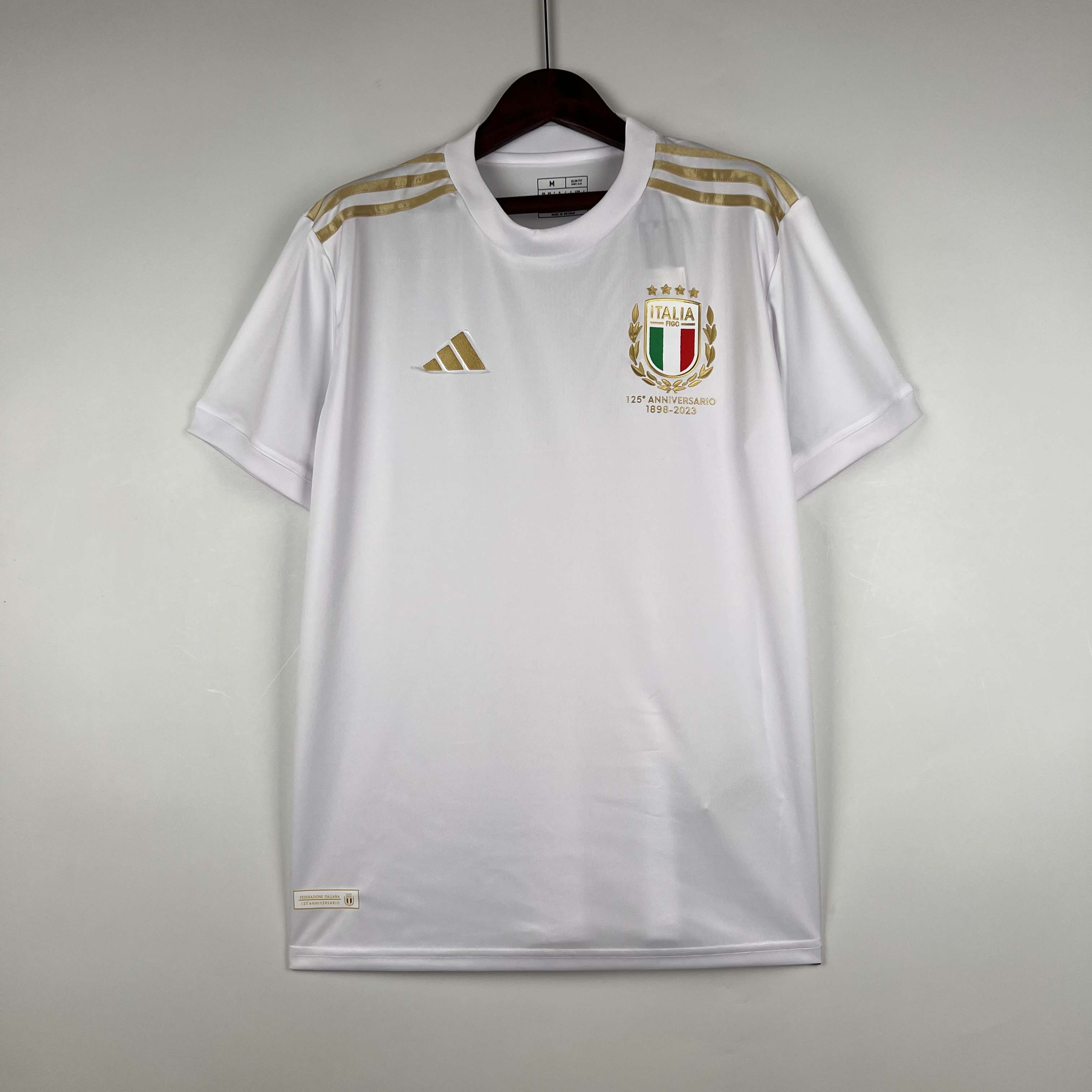 2023 Italy 125th Anniversary White Soccer Shirt — main view