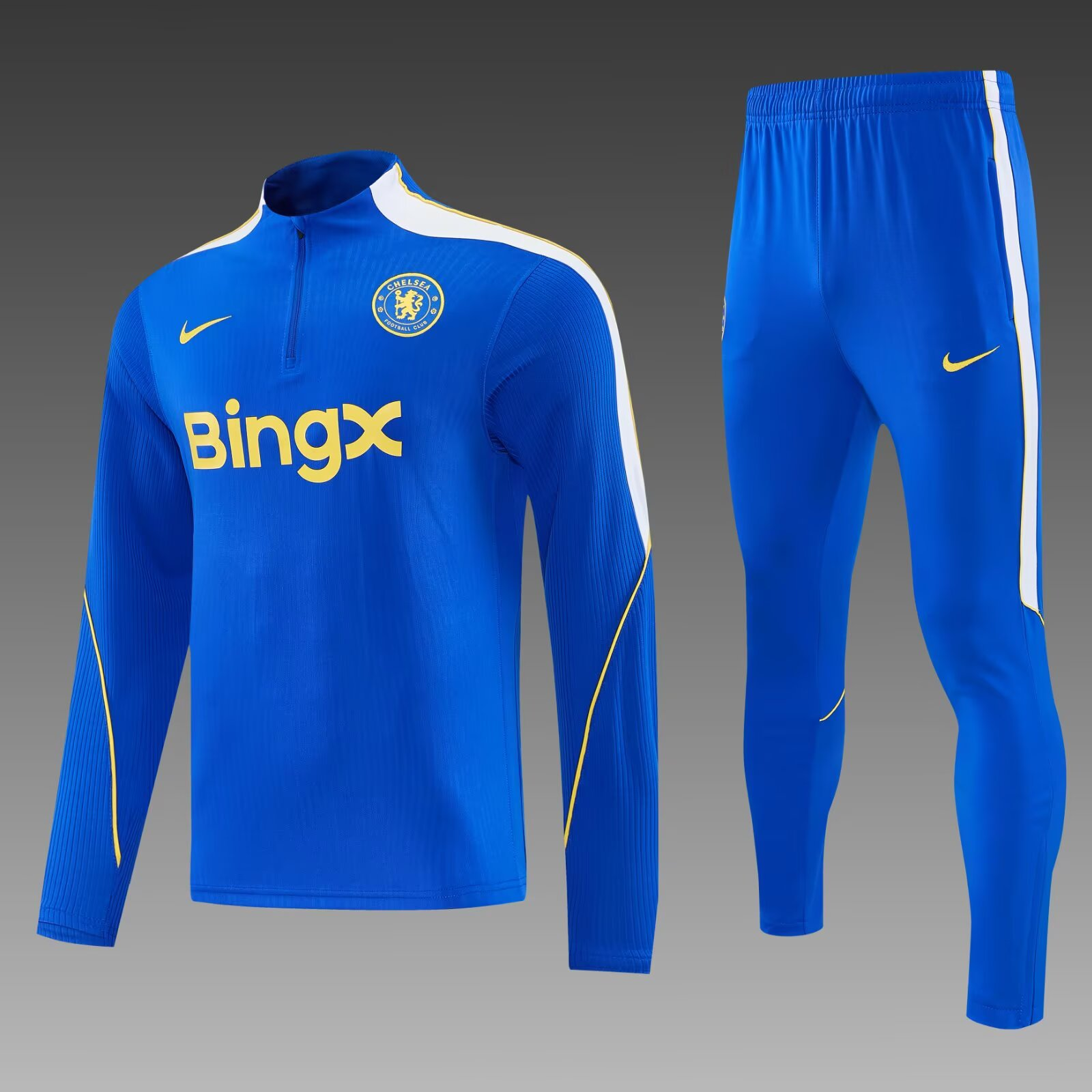 2026/2027 Chelsea Chándal de Entrenamiento Semi-Cuello Azul Camiseta de Fútbol Set 1:1 Calidad Tailandesa