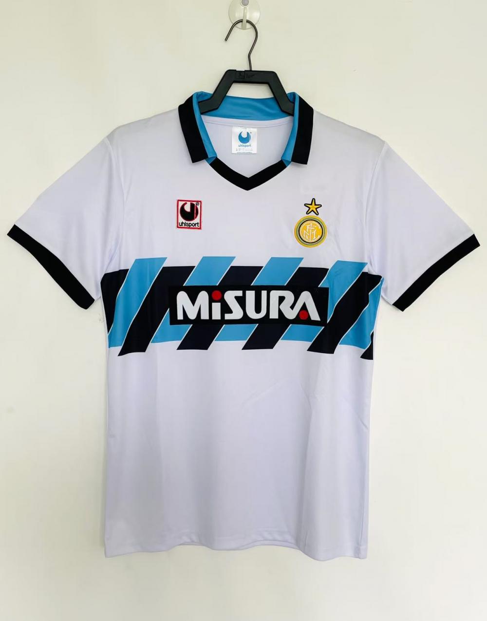1990-1991 Retro Inter Milan Away Football Jersey AAA fan-grade