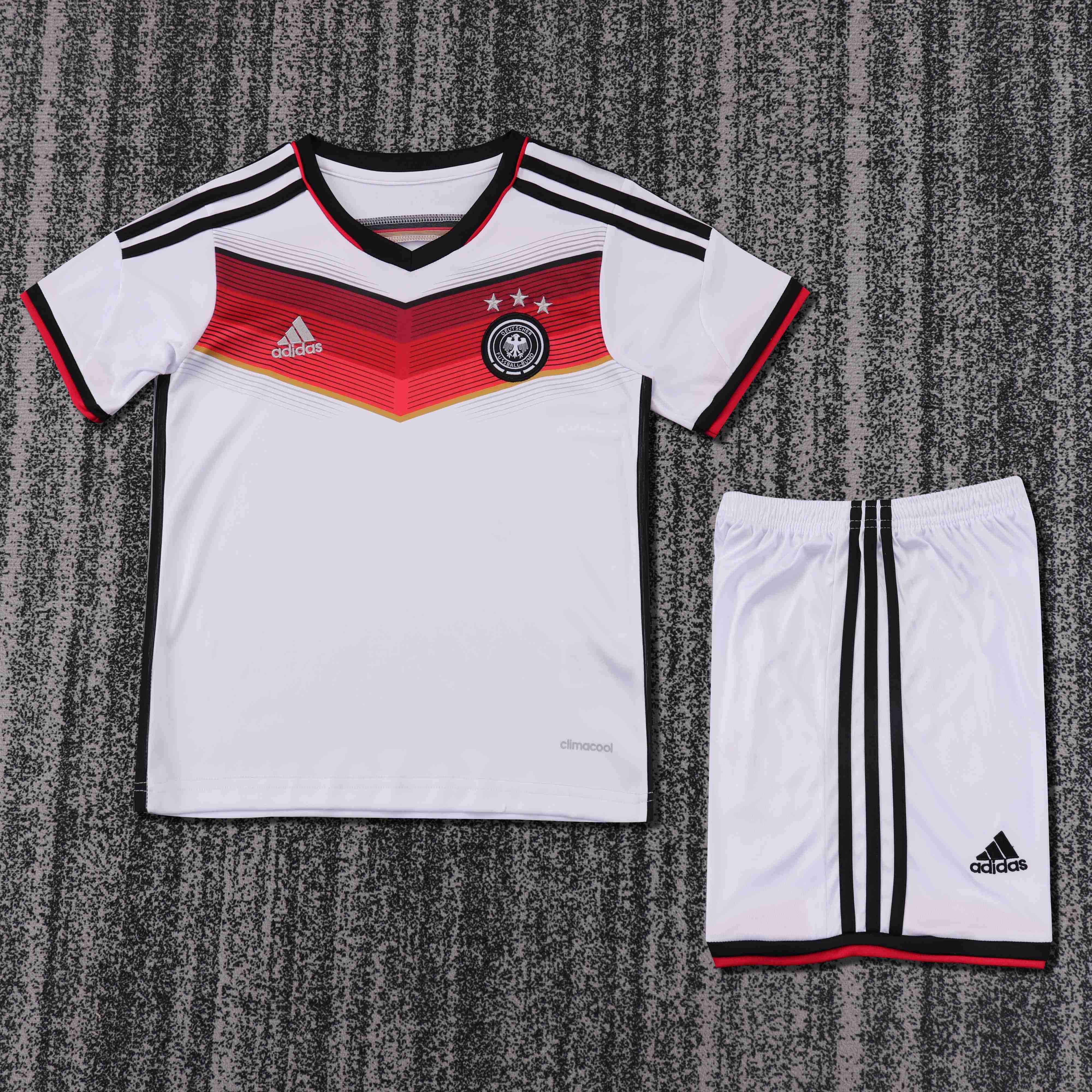 2014 レトロ ドイツ ホーム サッカーシャツ 1:1 タイ品質 キッズサイズ
