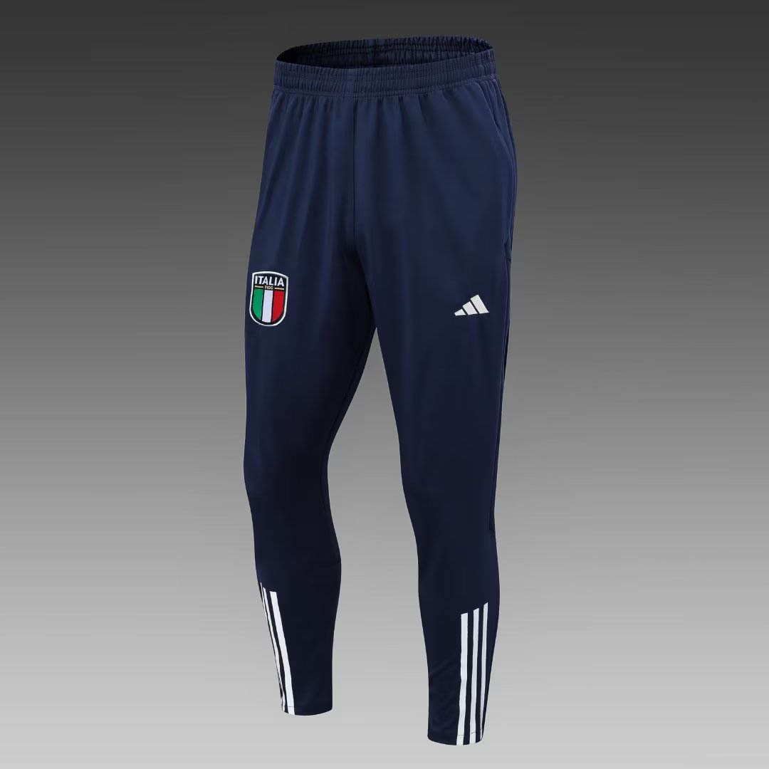 2023 Italy Half-Pull Training Suit Royal Blue Soccer Shirt Set — view 5