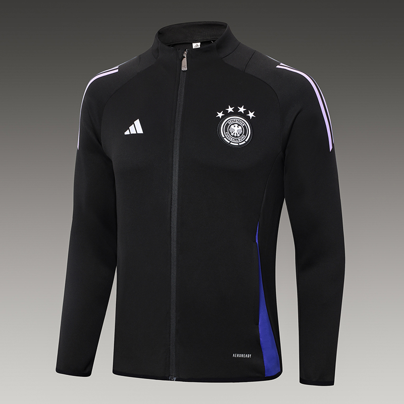 2024/2025 Germany Half-Pull Training Suit Black Jersey Set — view 3