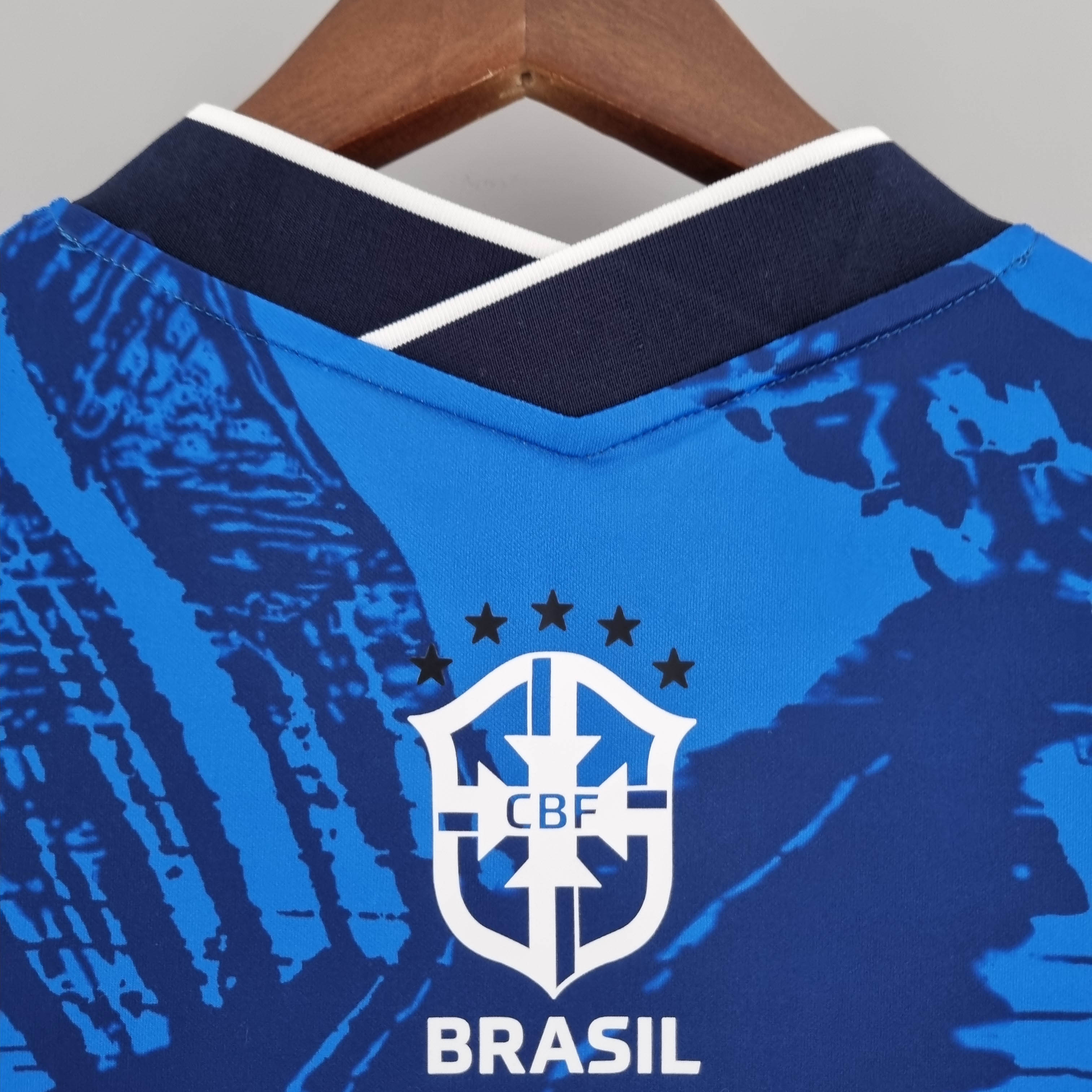 2022 Brazil Classic Blue Soccer Jersey — view 7