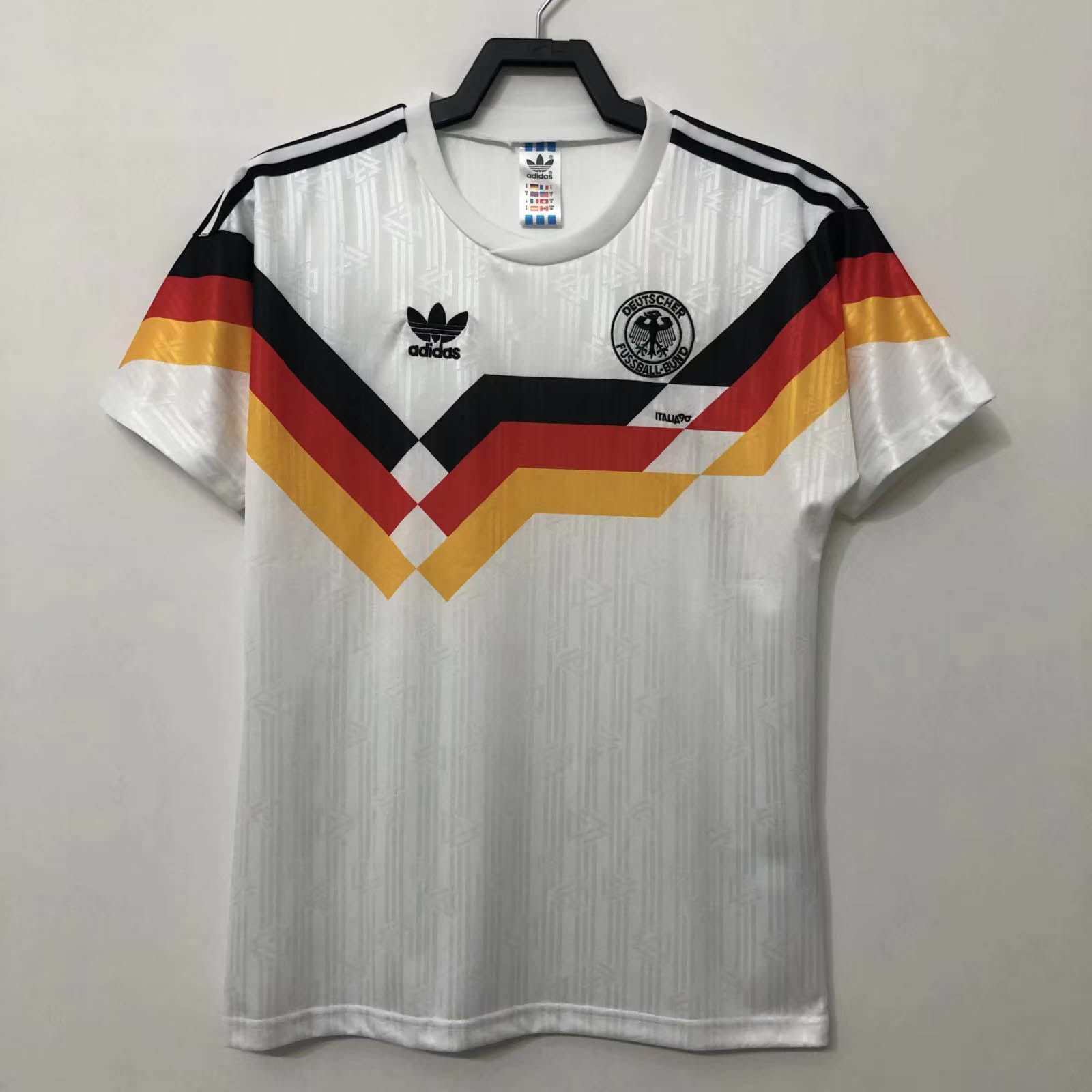 1990 Retro Soccer Jersey Germany Home — main view