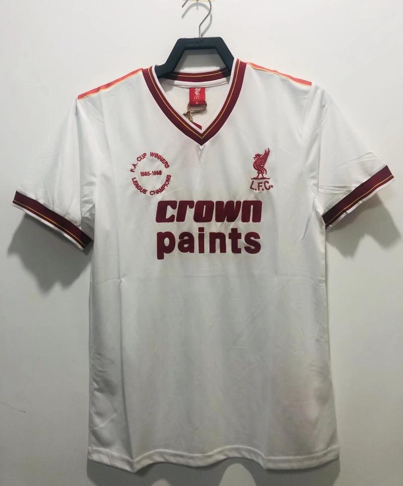 1985/1986 레트로 리버풀 FC 서드 어웨이 축구 저지 태국 퀄리티