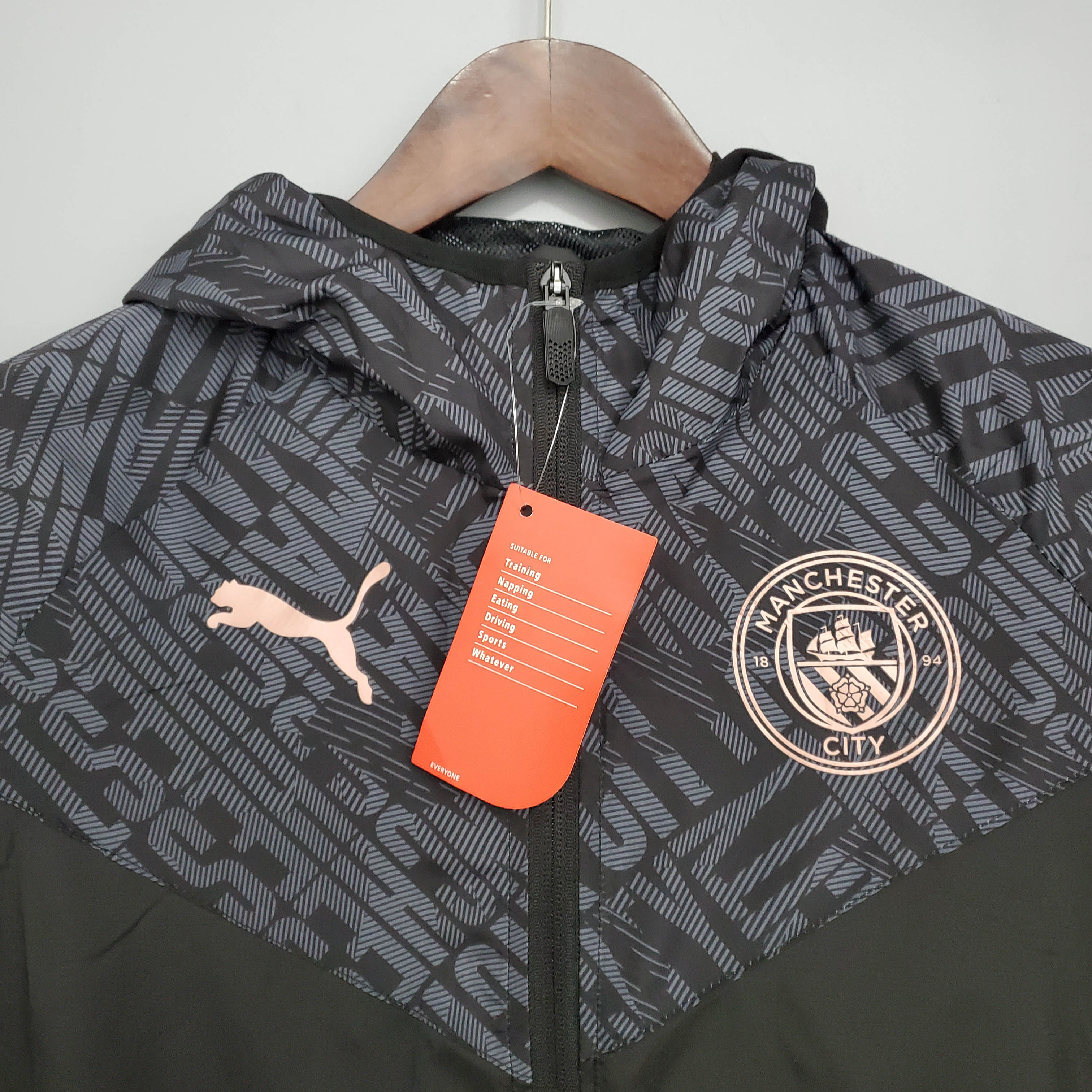 2021/2022 Manchester City Jersey Windbreaker Black — view 3