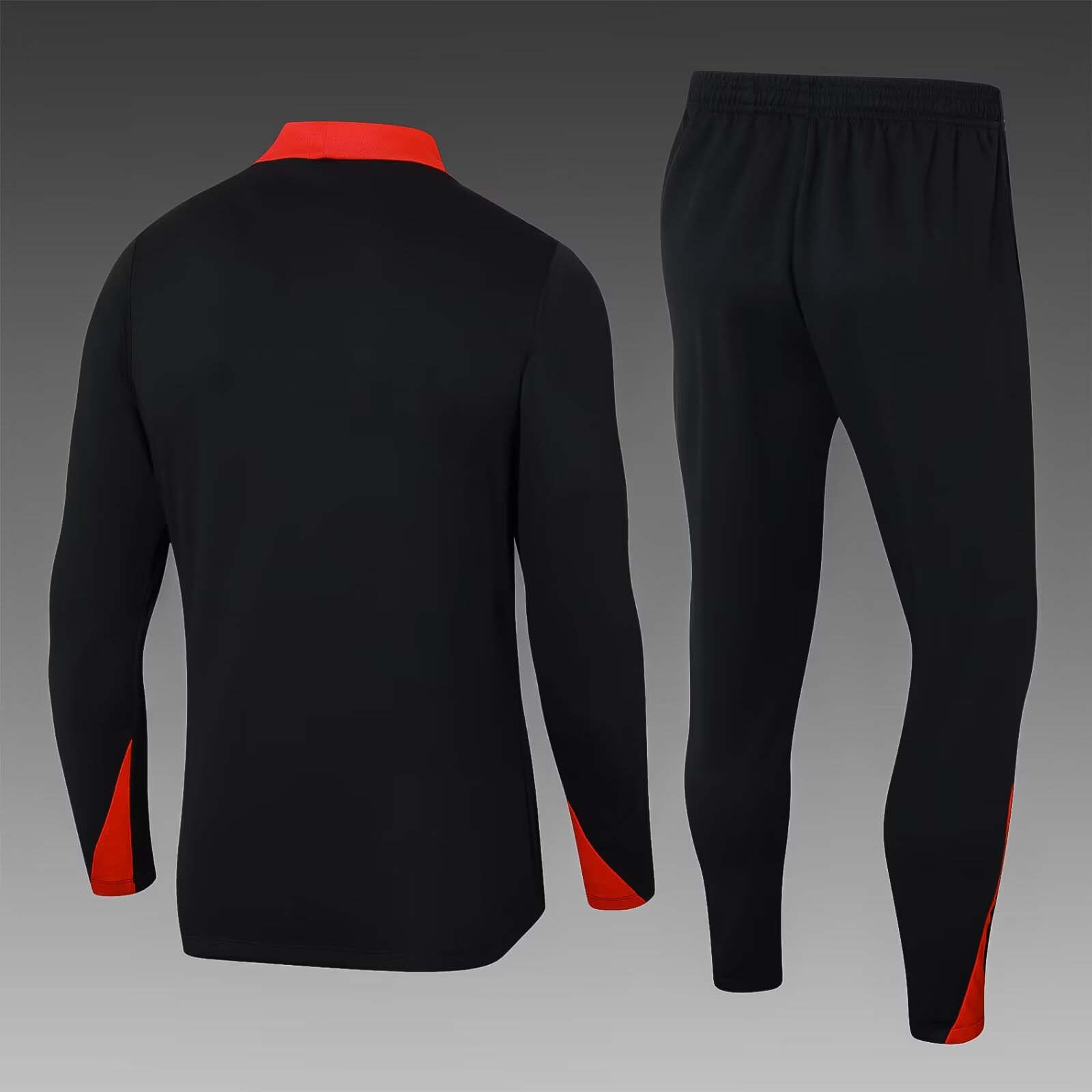 2024 Survêtement Mi-Tirage Noir Portugal Ensemble Maillot — view 2