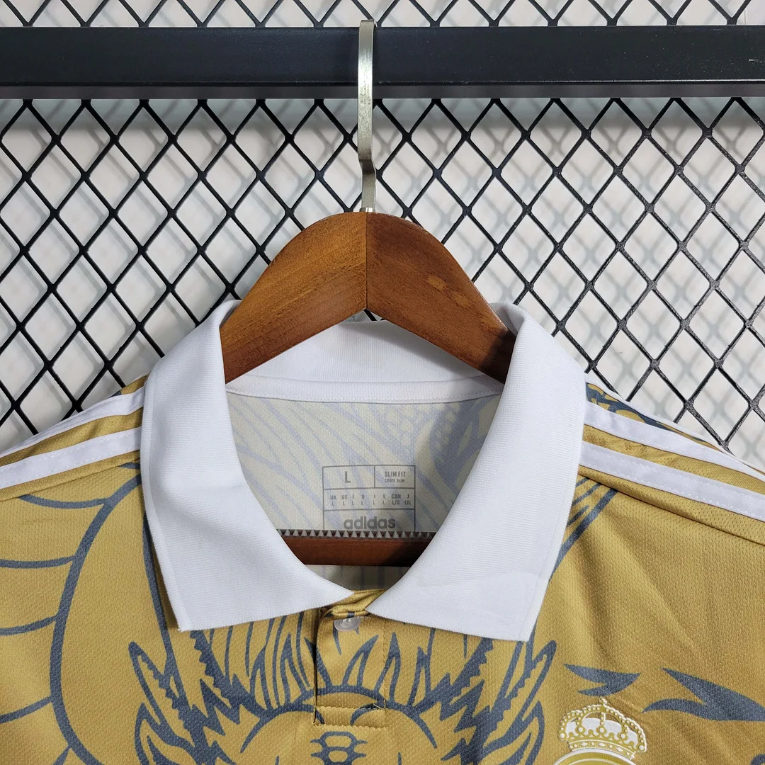 2023/2024 Real Madrid Chinese Gold Dragon Football Shirt — view 5