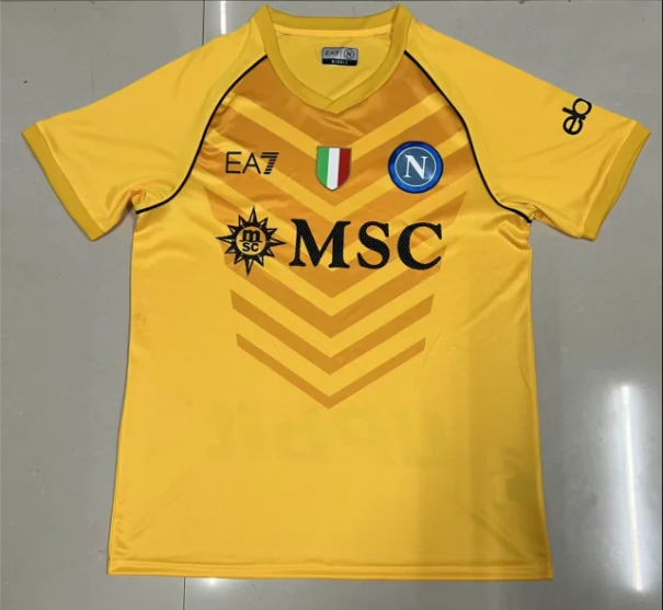 2023/2024 Napoli ゴールキーパーイエローサッカージャージ タイクオリティ