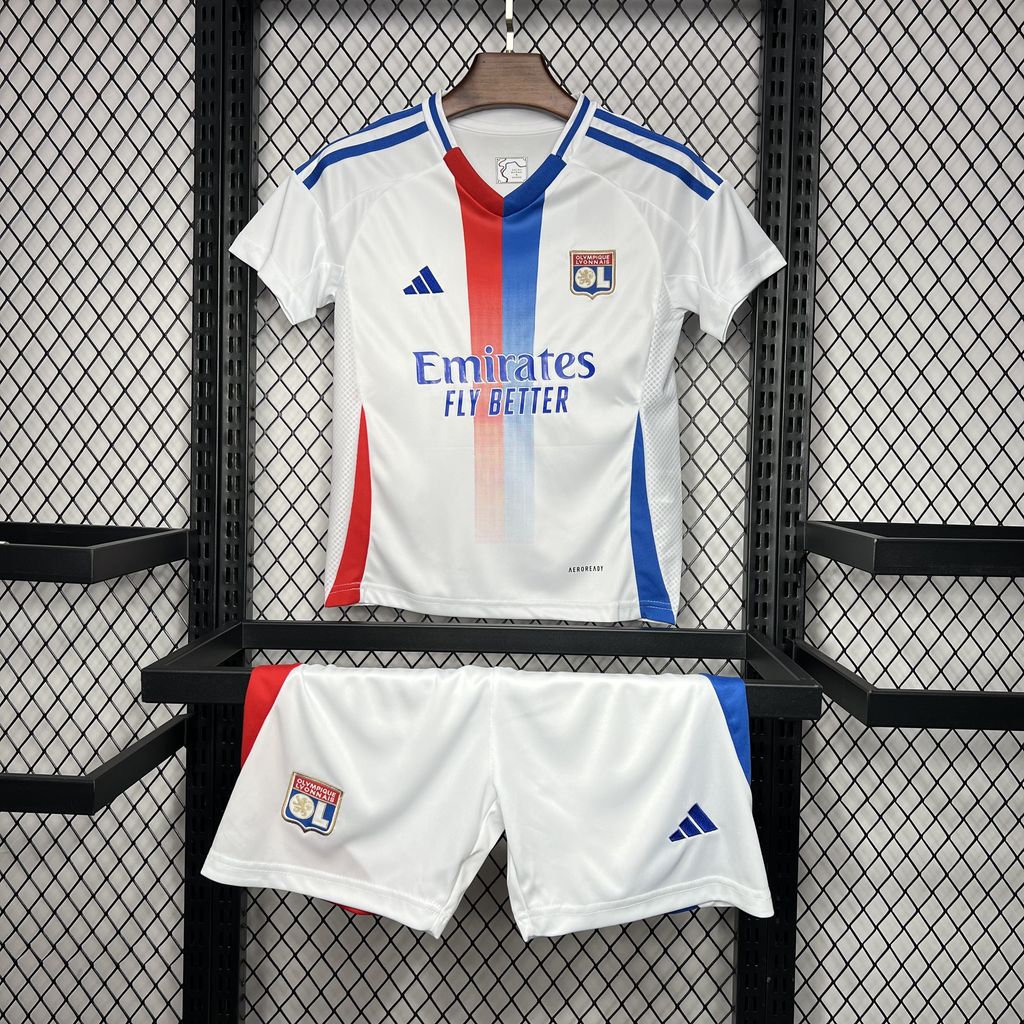 2024/2025 Lyonnais Home Football Shirt AAA fan-grade Kids Size