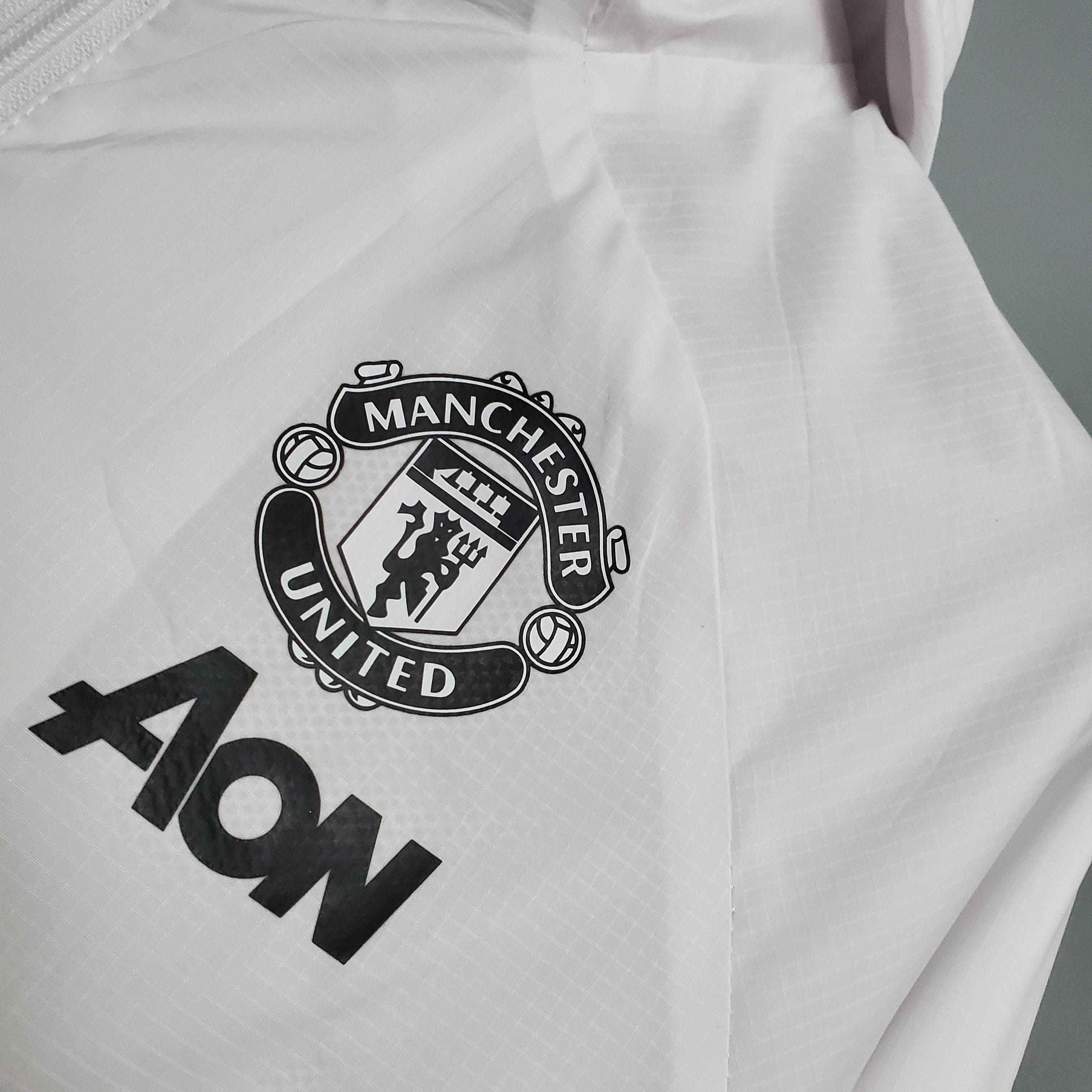 2021 Manchester United Jersey Windbreaker White(Black-Red Edge) — view 5