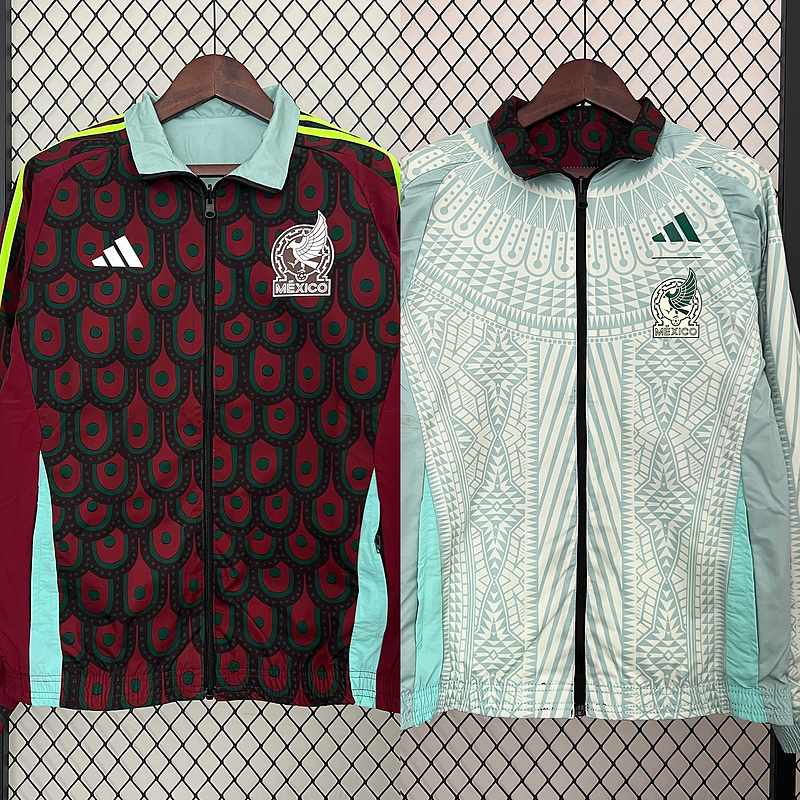 Maillot Réversible Mexique (Rouge-Vert) 2024 Qualité Thaï
